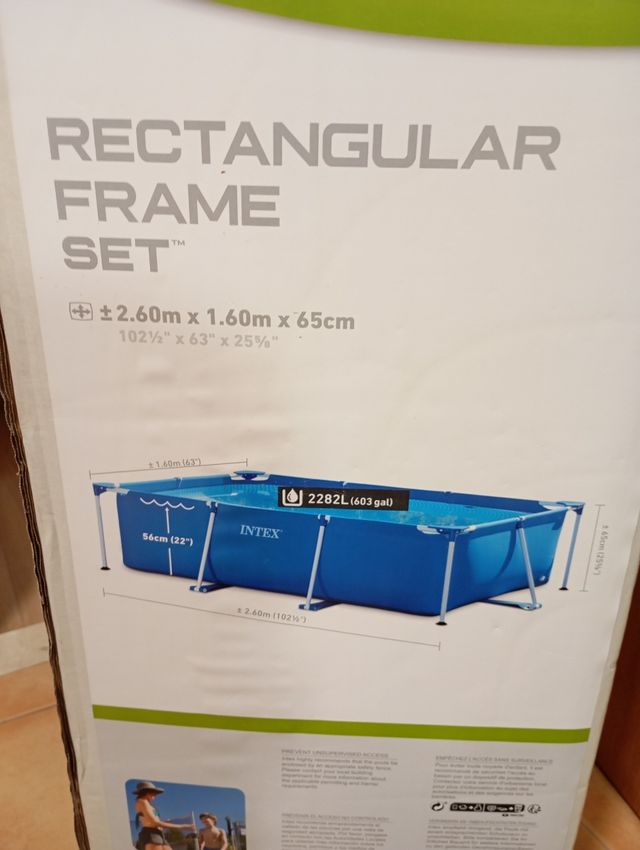 Piscina+ bomba Intex 2,60×1,60×65cm