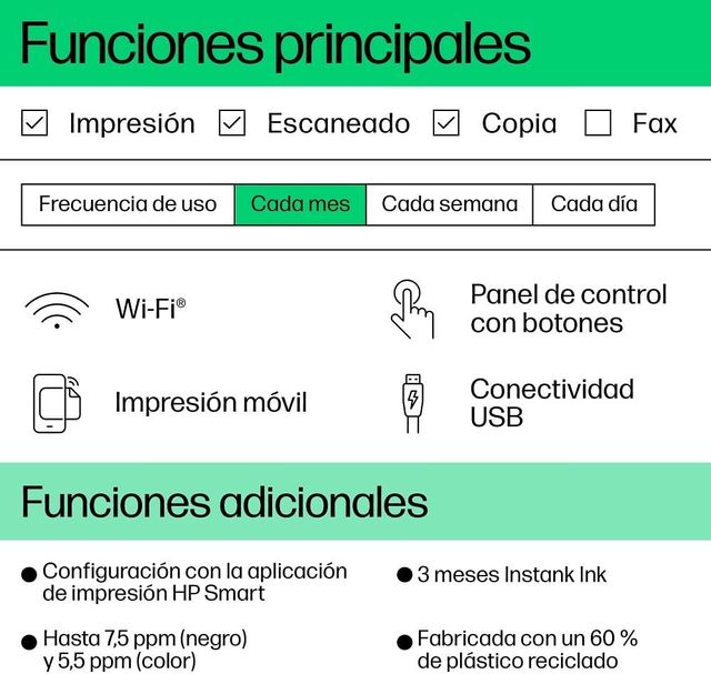 Impresora Multifunción HP DeskJet 2820e