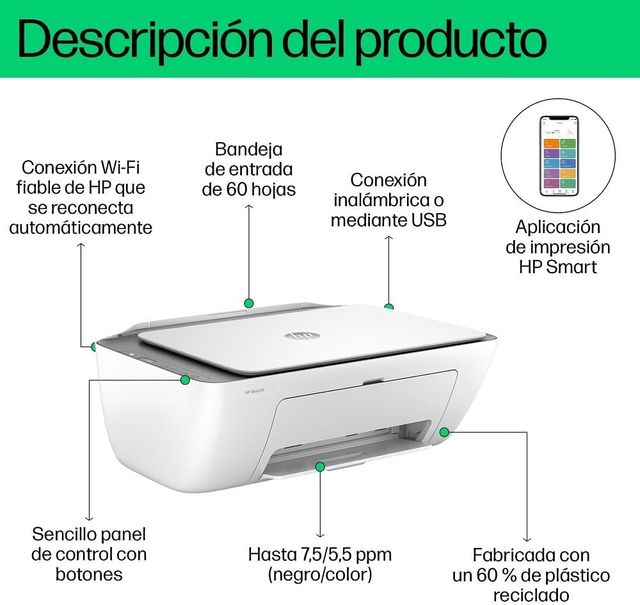 Impresora Multifunción HP DeskJet 2820e