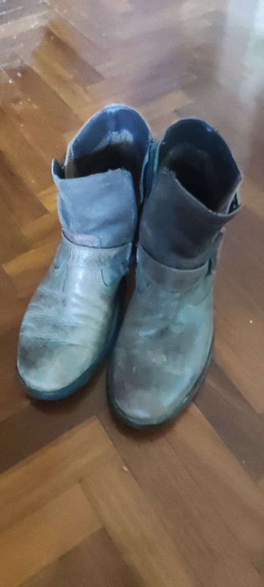 Botas de piel moto custom