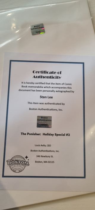 Comic firmado por stan lee