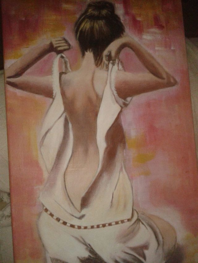 Cuadro mujer espalda