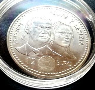 12 euros 2004. Boda Real. Plata
