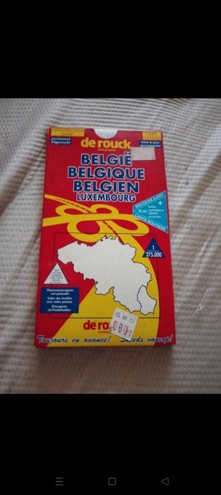 Mapa de carretera Bélgica.