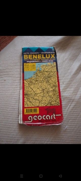 Mapa de carretera Benelux.