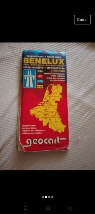 Mapa de carretera Benelux.