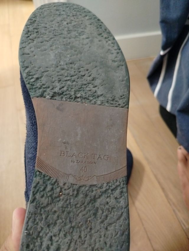 Zapato hombre Zara azul marino