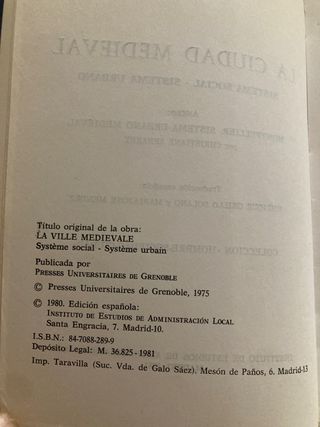 LA CIUDAD MEDIEVAL; sistema social-sistema urbano