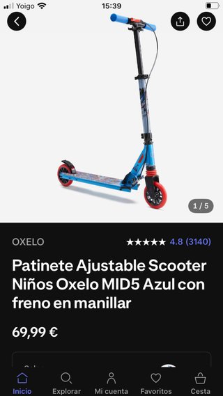 Patinete Oxelo MID 5