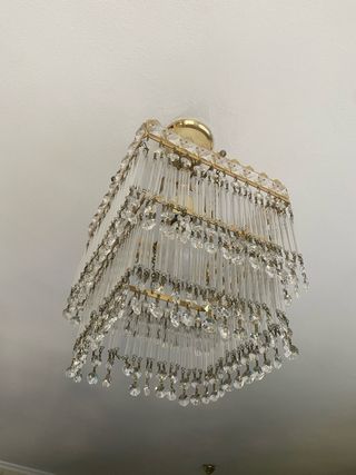 Lámpara techo cristal roca