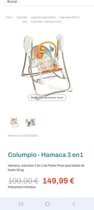 Hamaca columpio fisher price