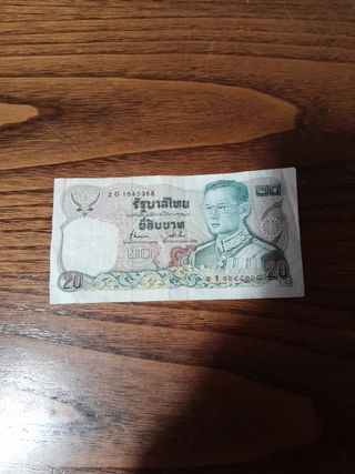 Banconota 20 Bath Thailand