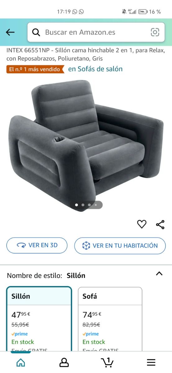 Sillón Hinchable air Furniture