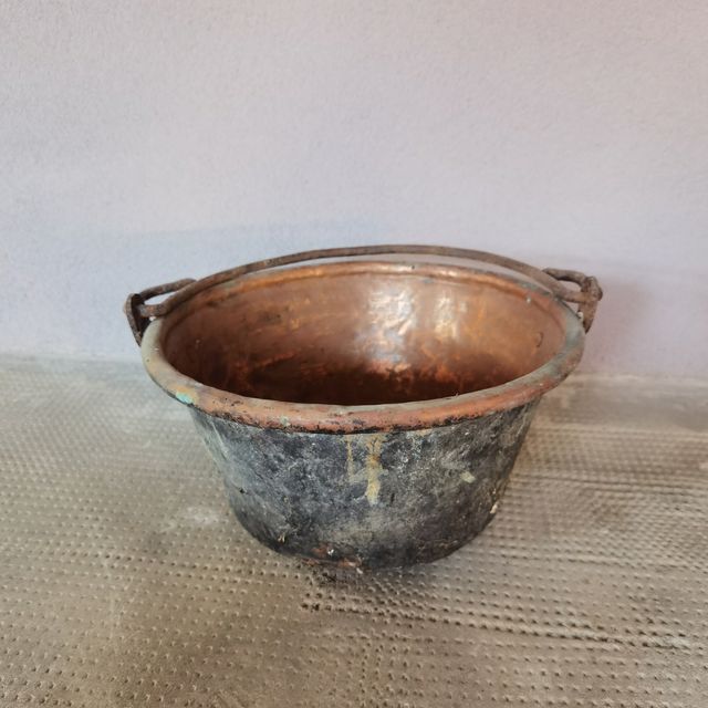 Paiolo rame 30 cm diametro altezza 17 cm