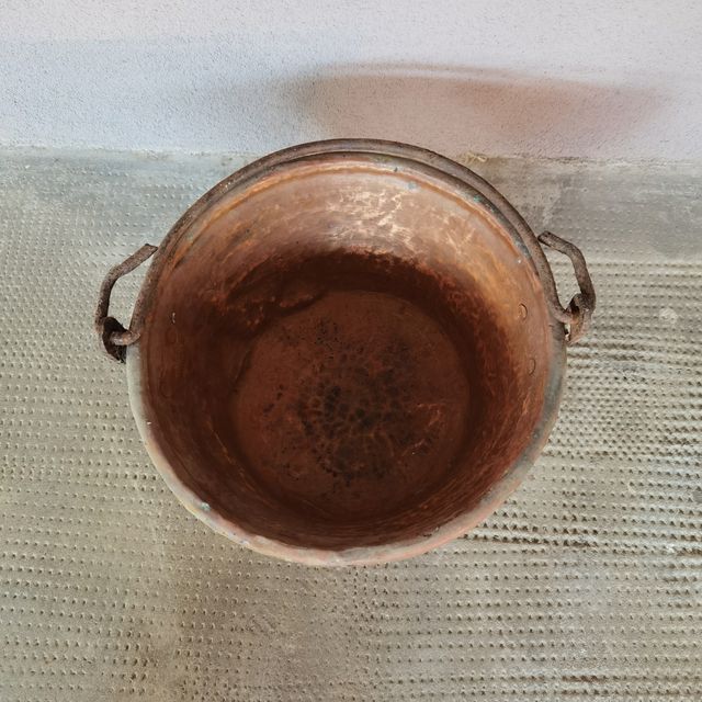 Paiolo rame 30 cm diametro altezza 17 cm