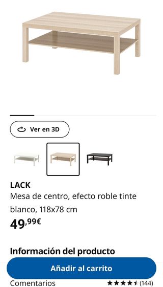MESA LACK IKEA 118CM