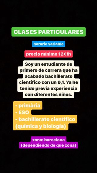 Profesor clases particulares