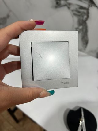 Pack interruptores luz plata