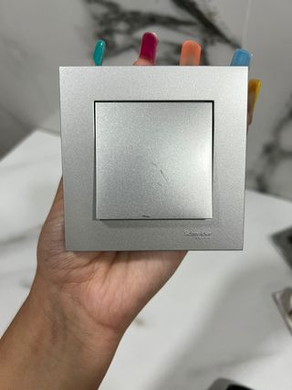 Pack interruptores luz plata