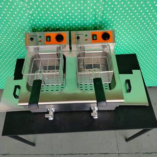 🎱​BU✠ Freidora Doble ✠ 8+8 LT + grifo