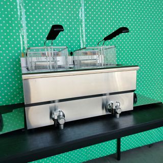 🎱​BU✠ Freidora Doble ✠ 8+8 LT + grifo