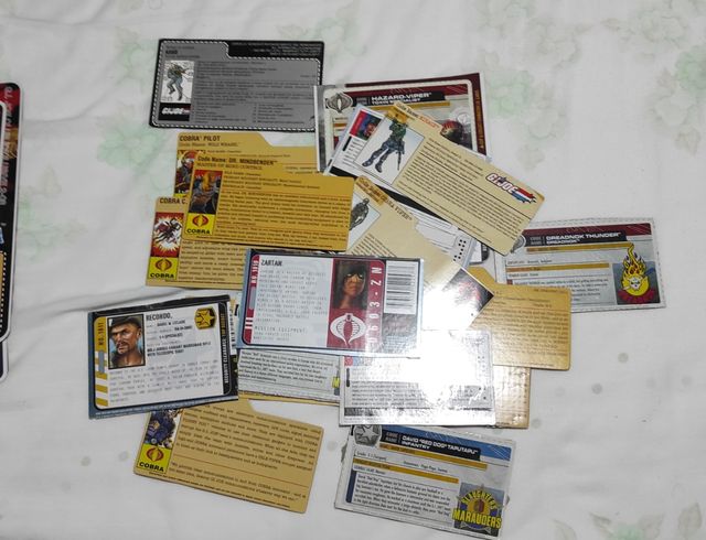 Lote fichas gi joe