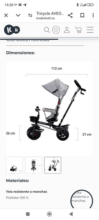 TRICICLO KINDERKRAFT AVEO MULTIFUNCIONAL