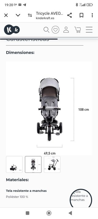 TRICICLO KINDERKRAFT AVEO MULTIFUNCIONAL