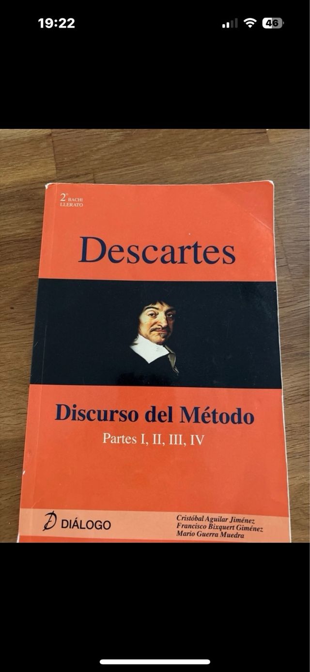 Libro Descartes. Discurso del metodo. 2 Bachill.