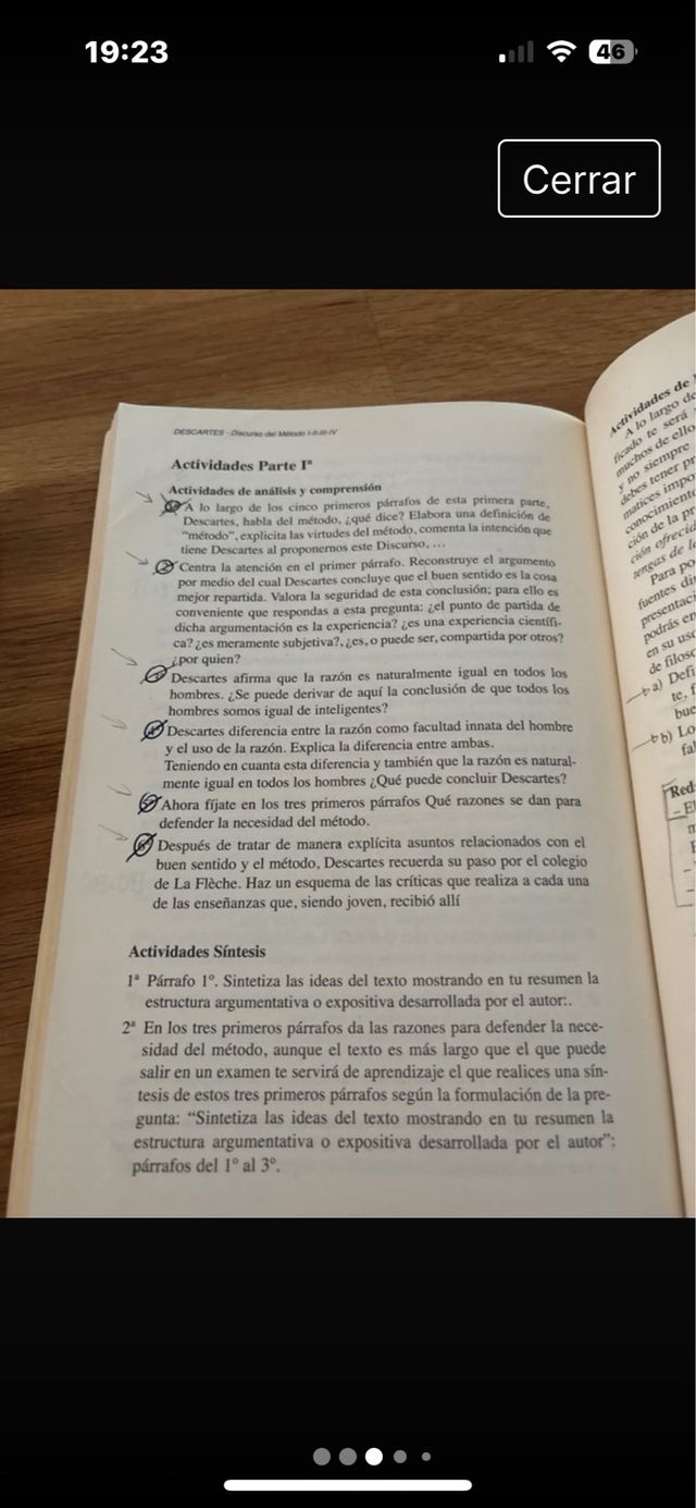 Libro Descartes. Discurso del metodo. 2 Bachill.