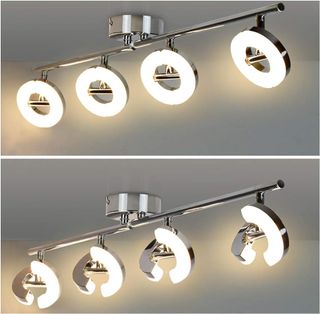 Lámpara de techo led 3000k 4 luces orientables
