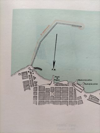 Plano mapa puerto de Torrevieja año 1926