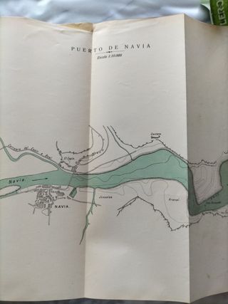 Plano mapa puerto de Navia año 1926.