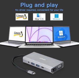 EOKEX USB C Hub, USB-C Hub 11 en 1 con 4K HDMI