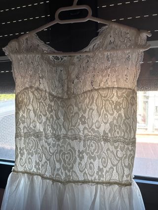 vestido blanco falda tutu