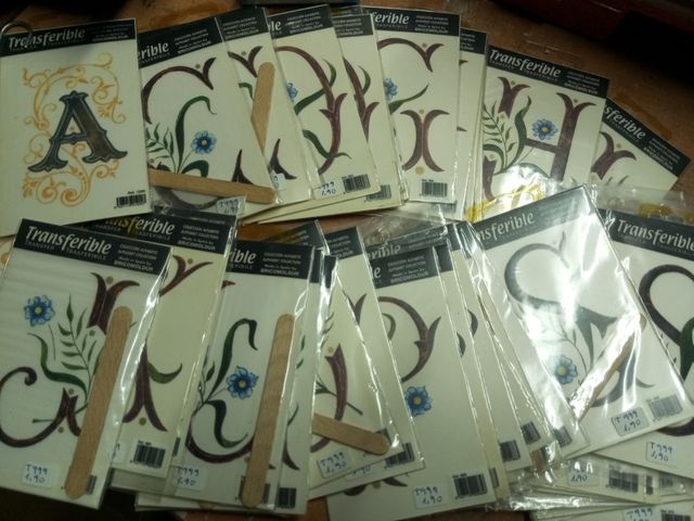 Lote transferibles abecedario