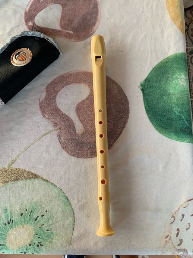 Flauta y funda del Valencia CF.
