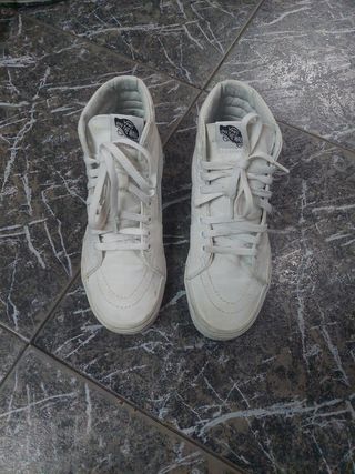 Bambas vans altas blancas