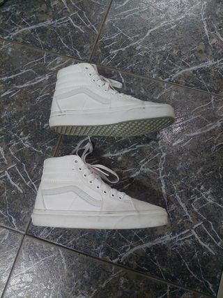 Bambas vans altas blancas