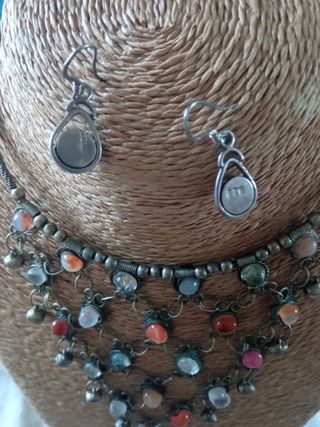 Collar y pendientes plata 