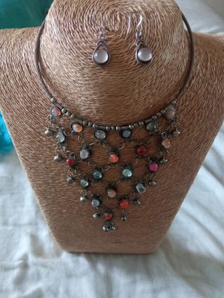 Collar y pendientes plata 