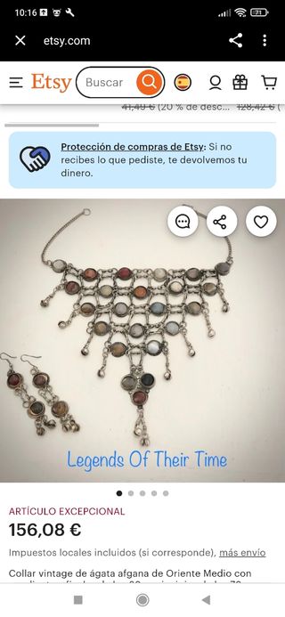 Collar y pendientes plata 