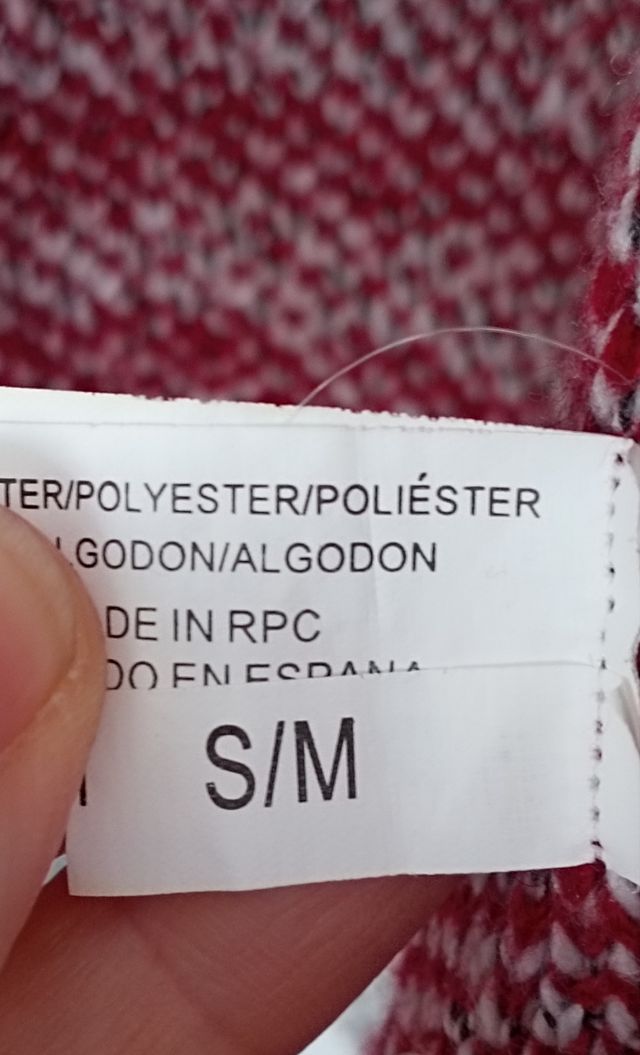 Chaqueta larga gris con rayas granates REBAJADO