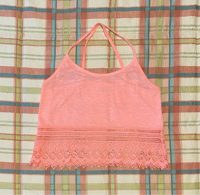 Top rosa tirantes con bordado