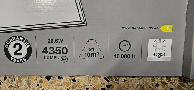 PANEL LED NUEVO EMPOTRABLE 120 x 30