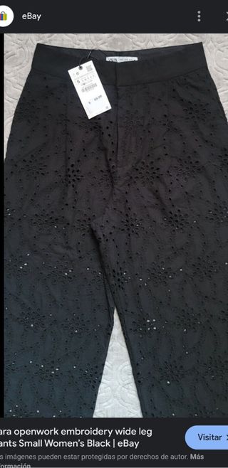 Pantalón palazzo troquelado