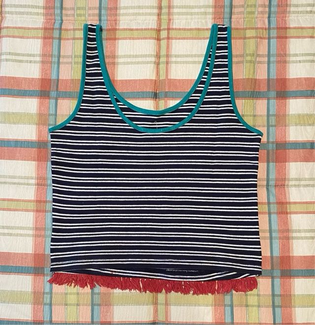 Camiseta tirantes multicolor rayas