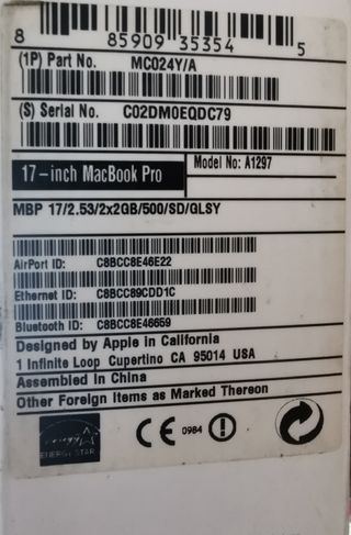 MacBook Pro 17 🔴 Reparar