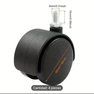 Ruedas giratorias silla o mesa 8 mm