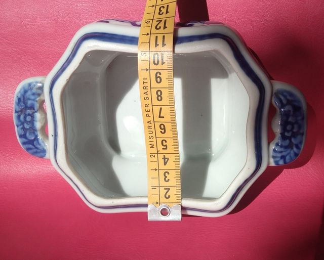 Ciotola con coperchio porta formaggio porcellana